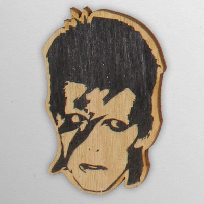 Wood Ornament/David Bowie