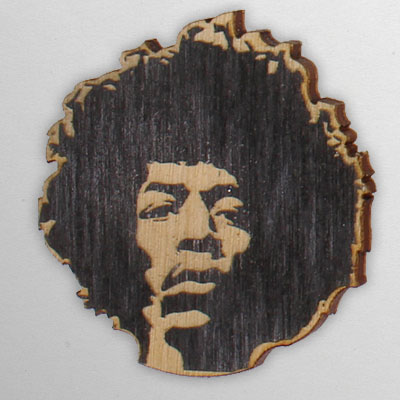 Wood Ornament/Jimi Hendrix