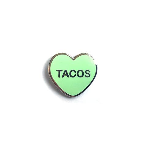 Enamel Pin/Candy Heart - Tacos