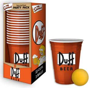 Beer Pong Set/Simpsons - Duff Beer
