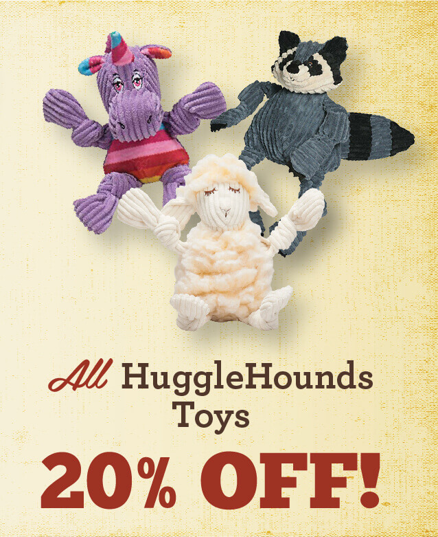 January Specials- All Huggle Hounds Toys are 20 percent off