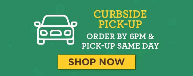 Curbside pick up, order by6 pm and pick up same day, link to shop items by category