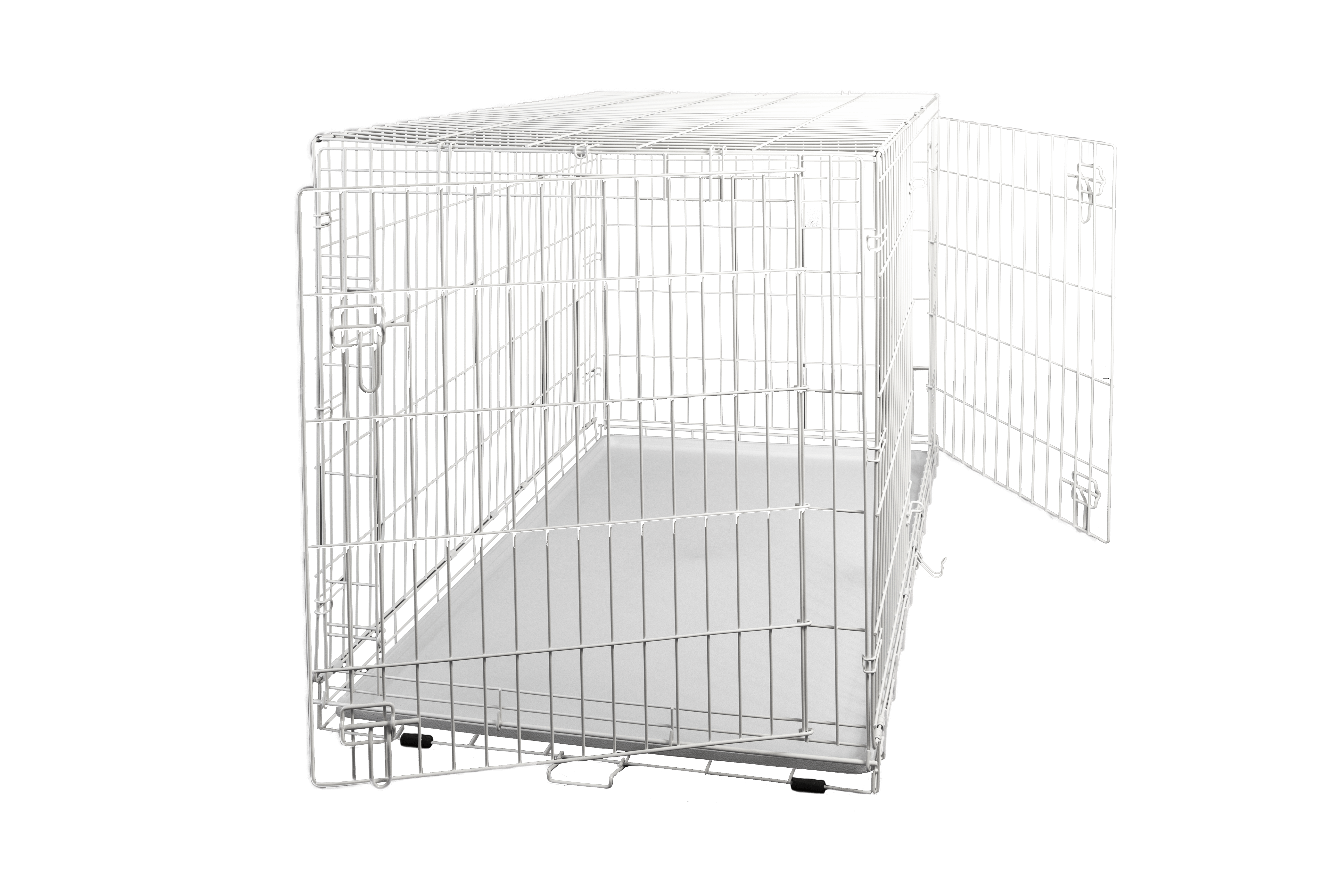 48 inch white dog kennel with 2 doors