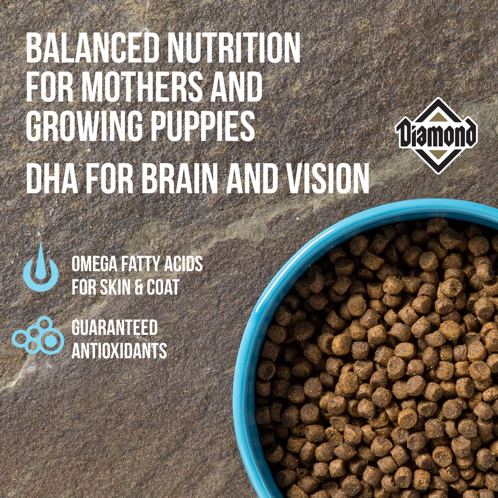Diamond Balanced nutrition for mothers and gorwing puppies