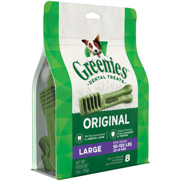 Greenies dog dental treats large size bag 8 count