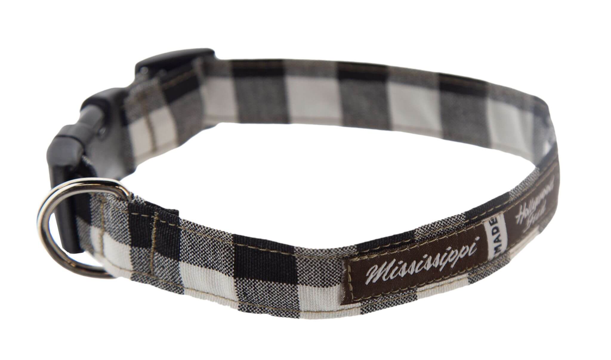 Hollywood feed mississippi made dog collar - assorted limited edition (black check)