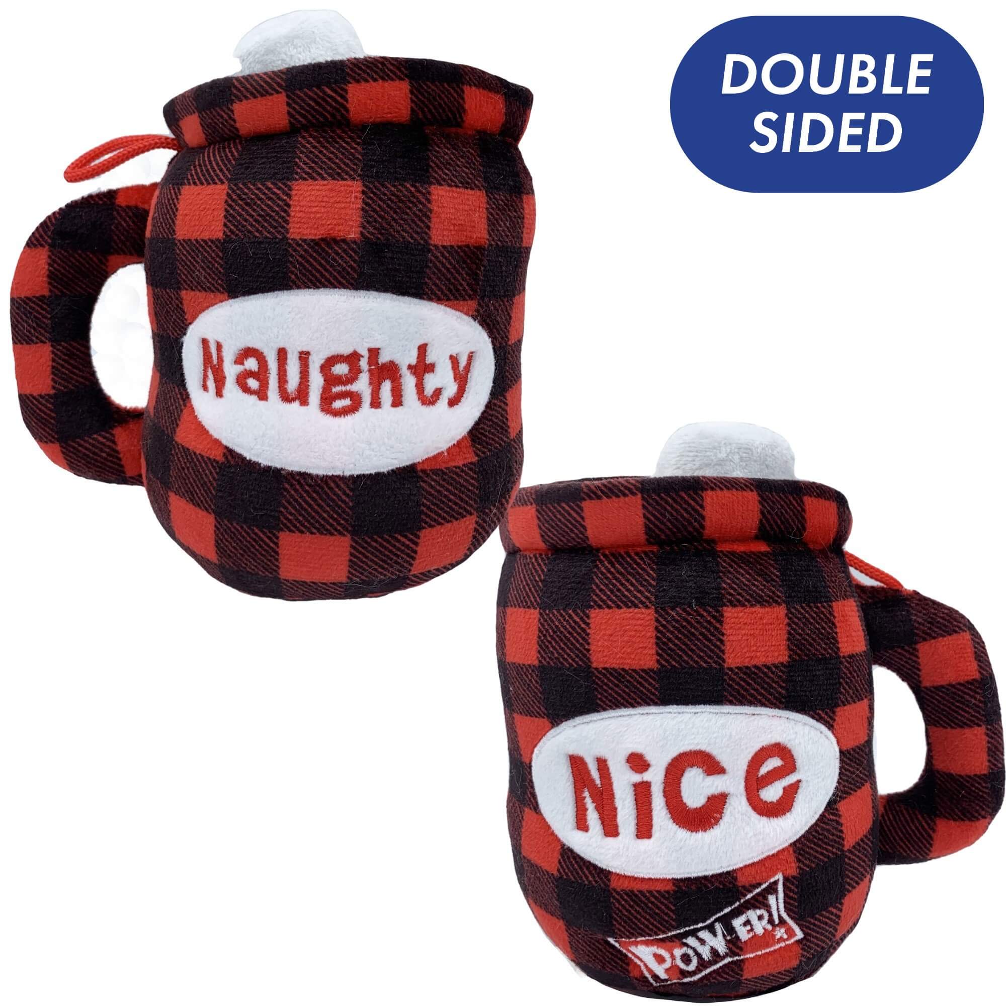 <img src="dog toy.png" alt="red and black coco mug power plush dog toy">