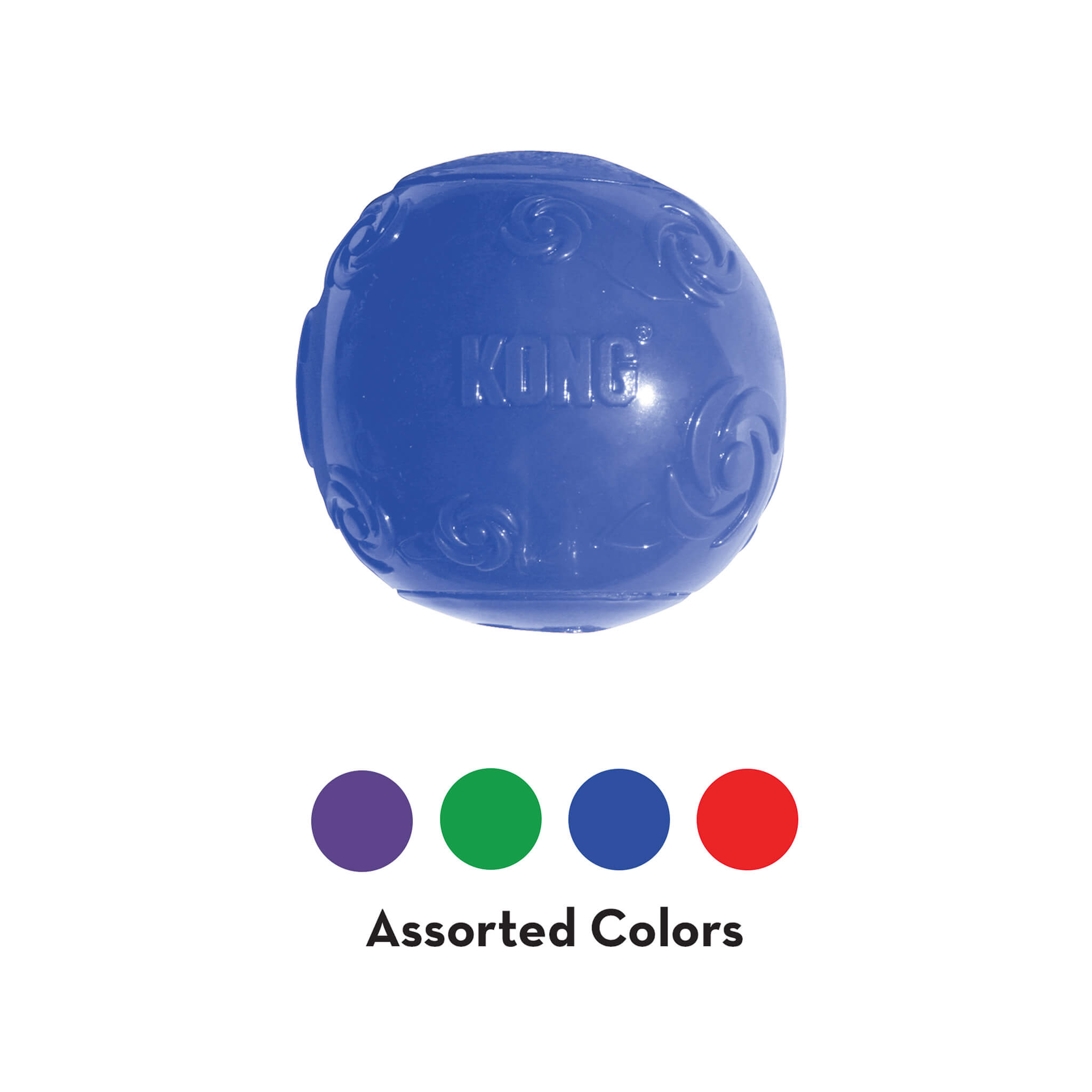 Kong dog toy - squeezz ball assorted (blue)