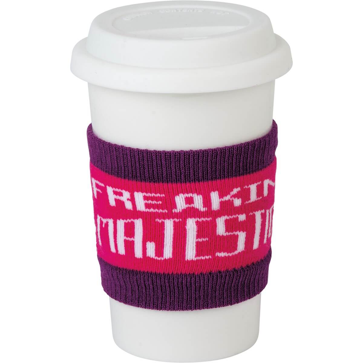 Example of sleeve on coffee cup