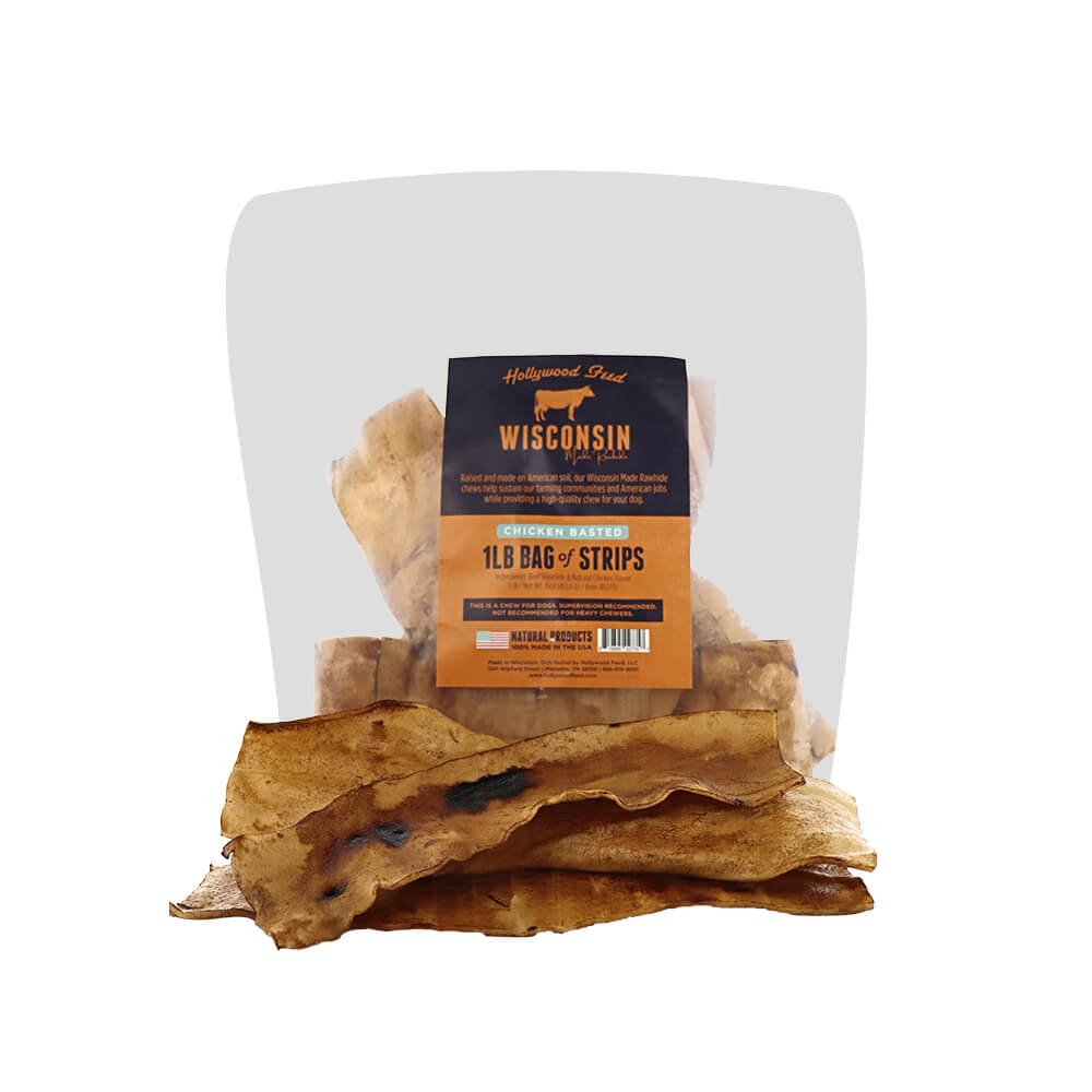 Hollywood feed wisconsin made rawhide strips - chicken