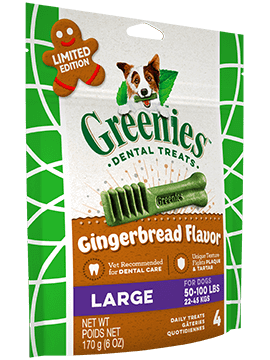 Greenies dog dental treats - gingerbread large