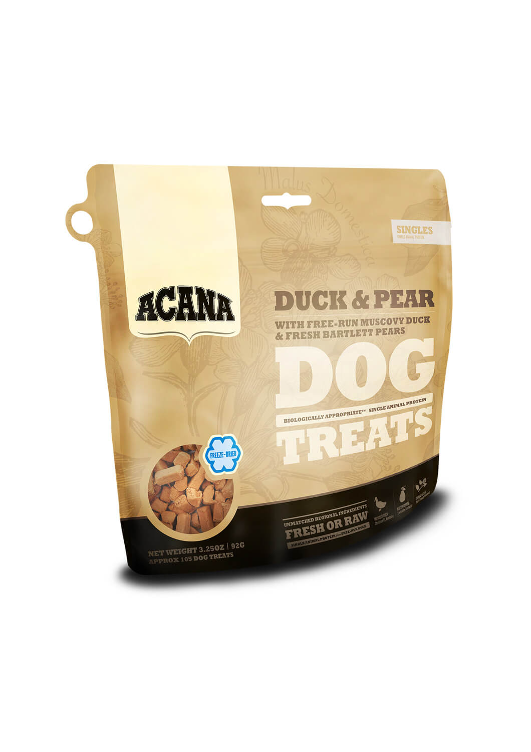 Front of ACANA Dog Treat - Freeze Dried Duck & Pear 3.25oz