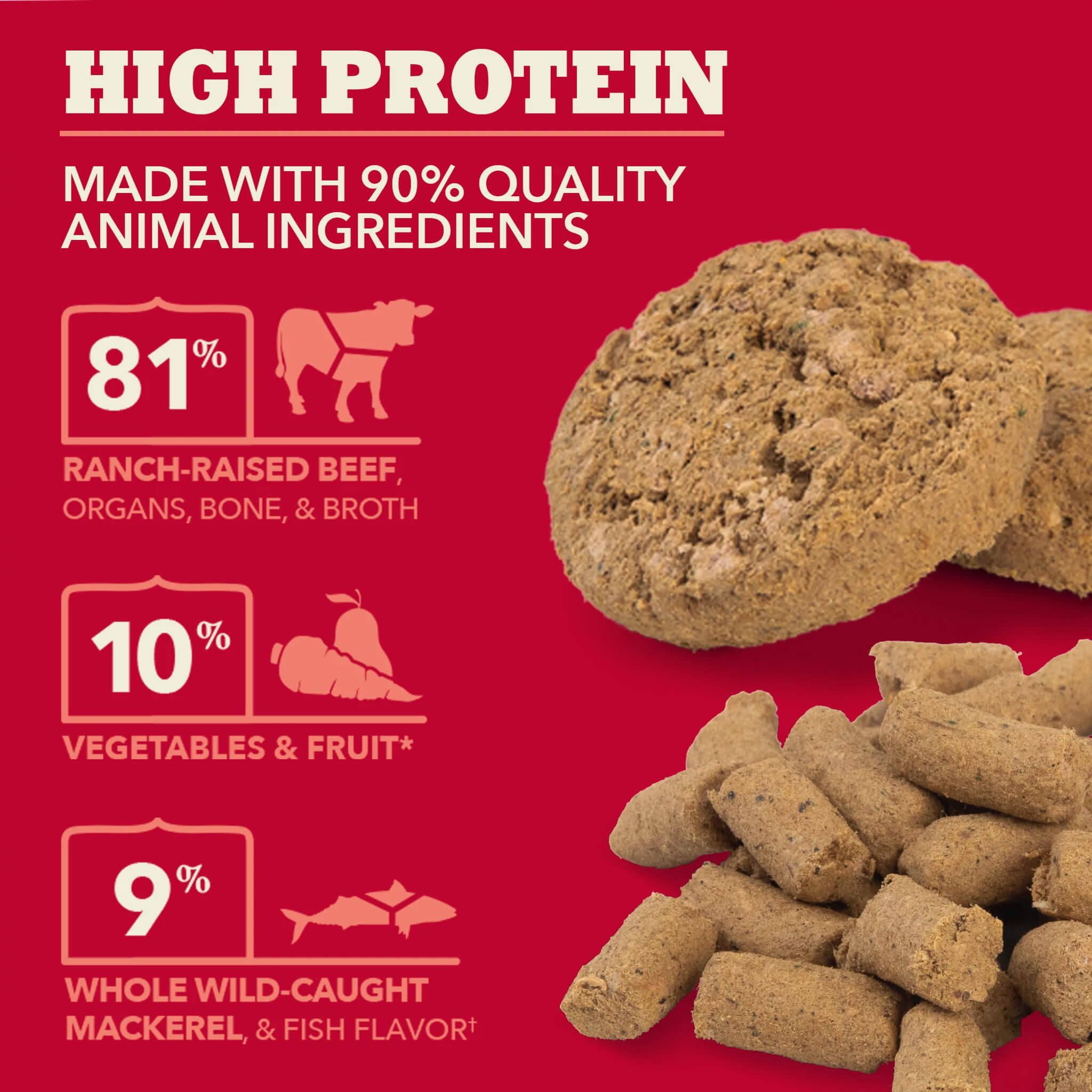 ACANA High protein - made with 90% quality animal ingredients