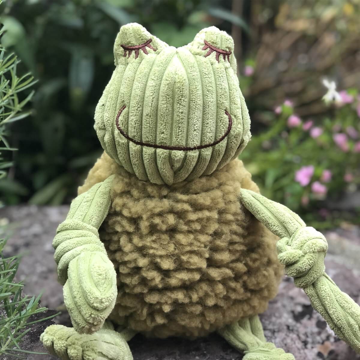 Flufferknottie frog outside