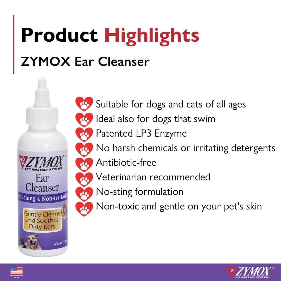 ZYMOX Ear Cleanser Product highlights