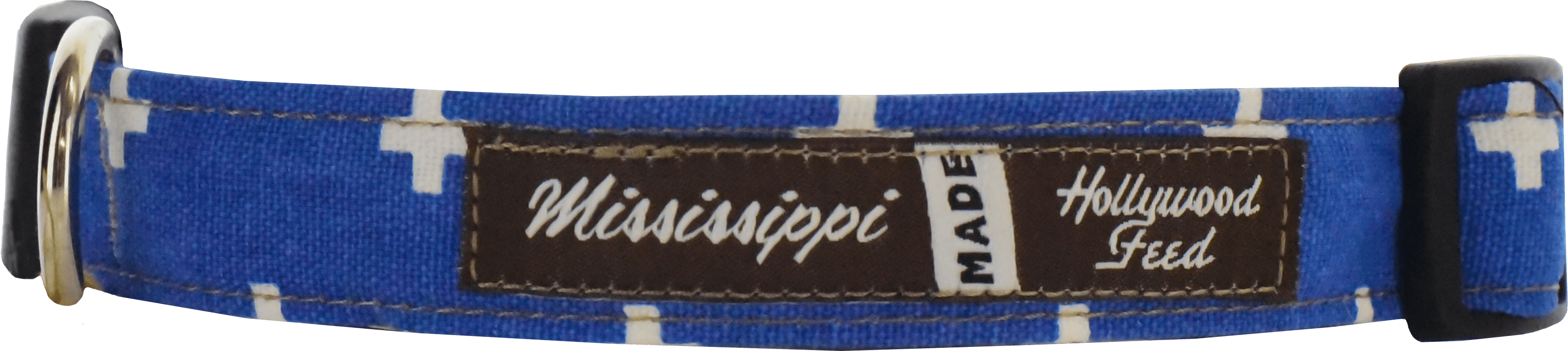 Hollywood feed mississippi made dog collar - blue cross