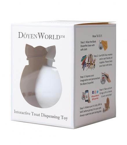 Doyenworld treat dispensing toy - doyenbunny white in the packaging