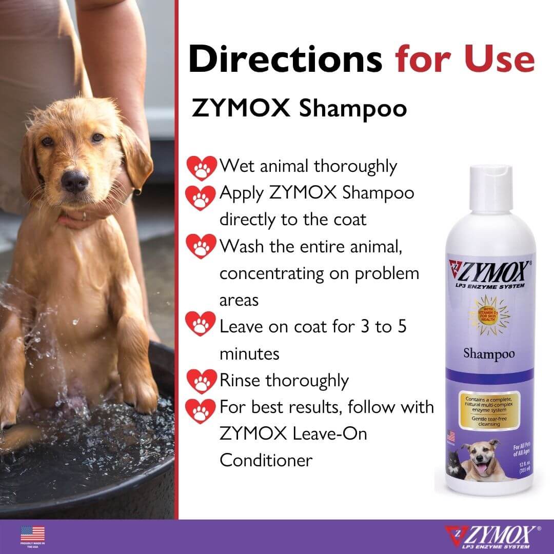 ZYMOX Pet Shampoo Directions for use