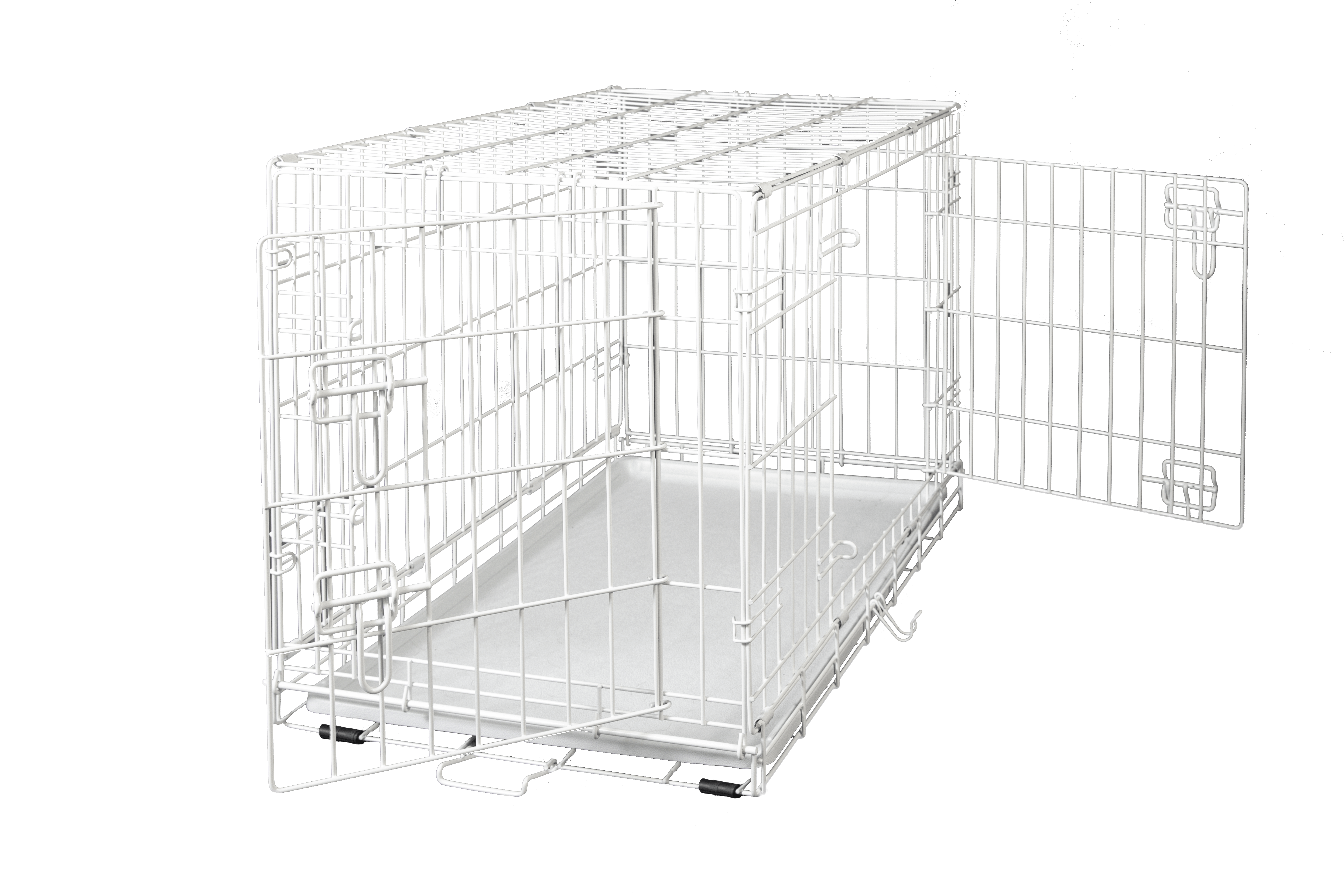 30 inch white dog kennel with 2 doors