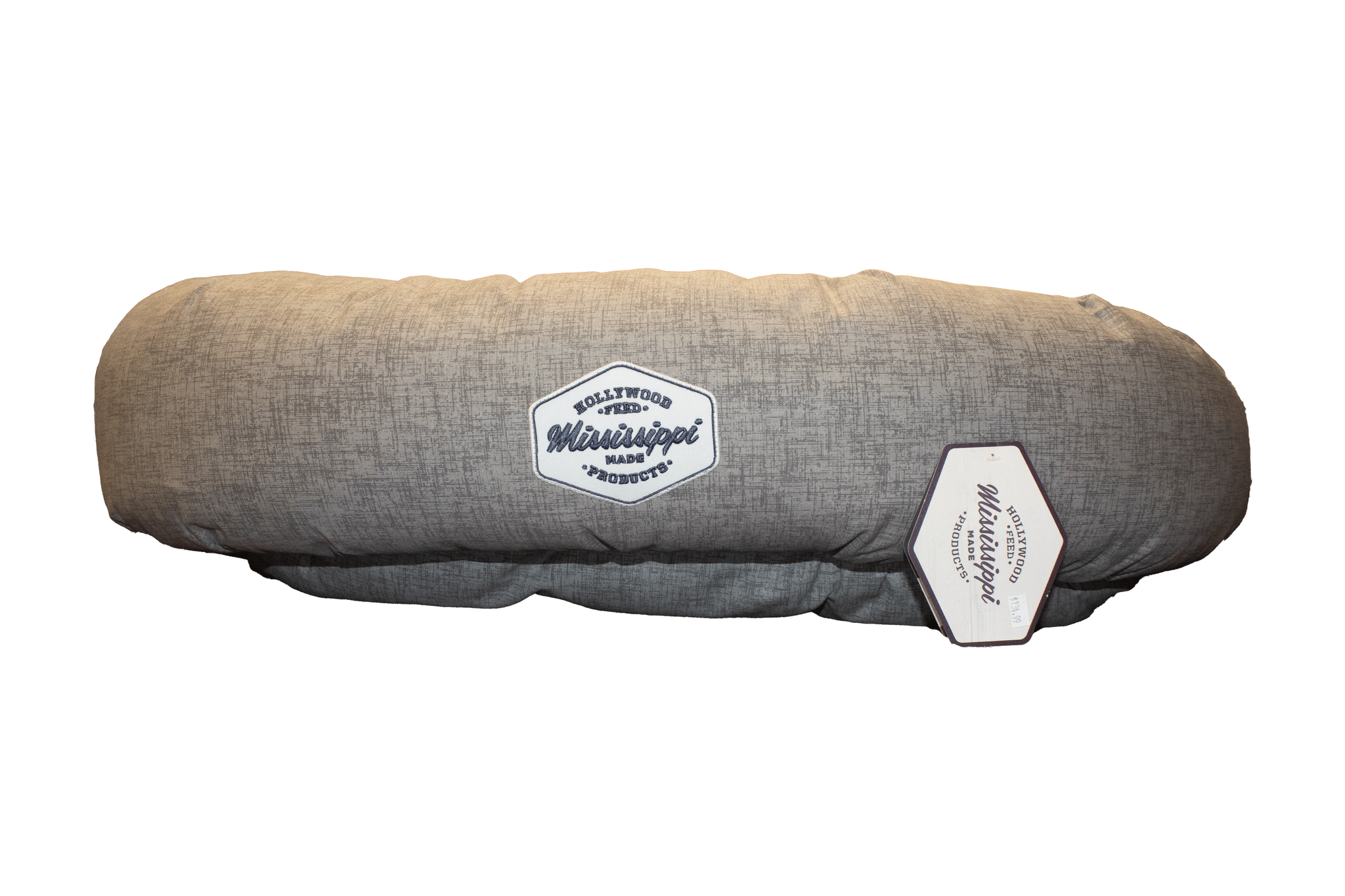 Hollywood feed mississippi made donut dog bed - solids limited edition grey