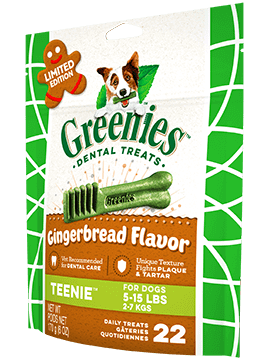 Greenies dog dental treat - gingerbread teenie