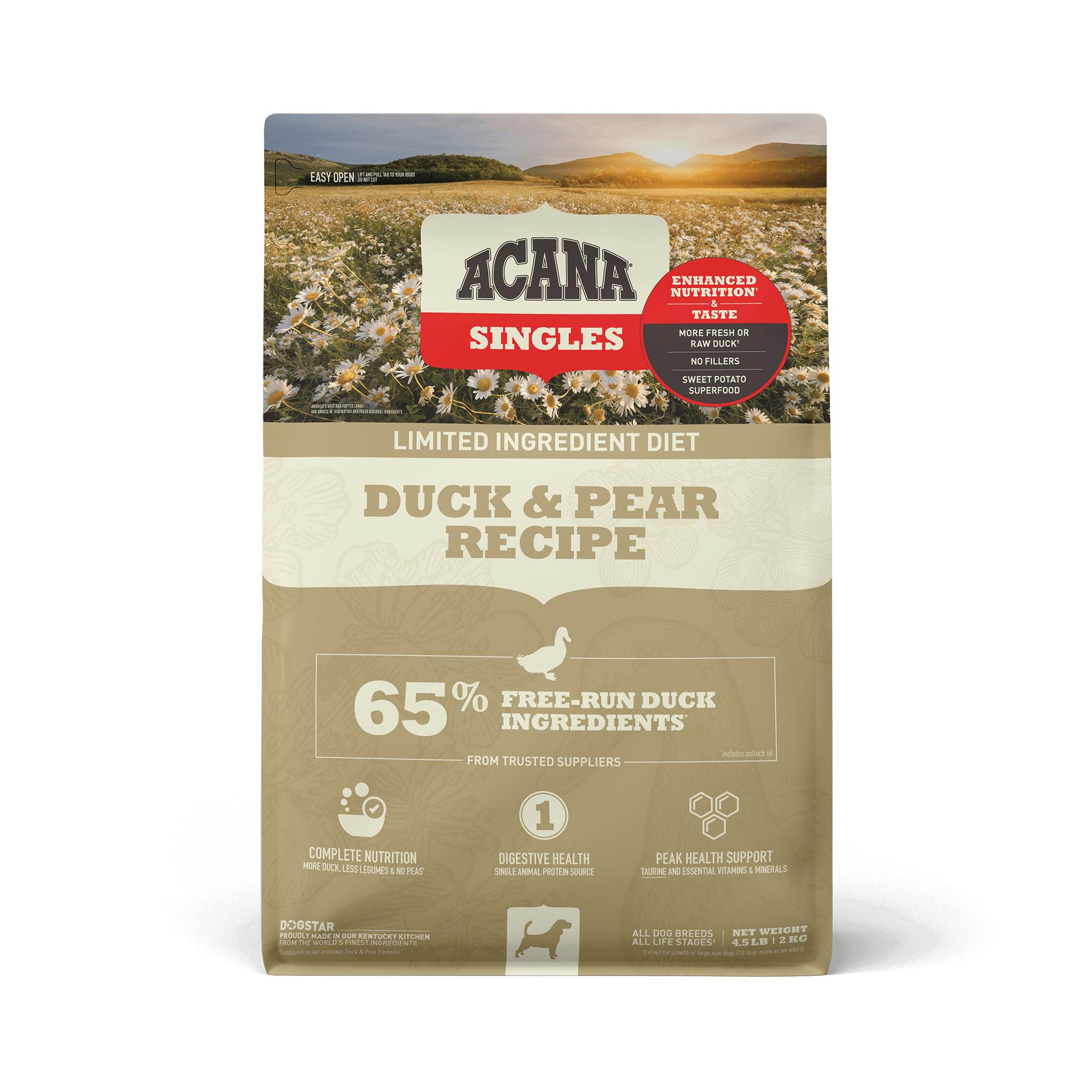 ACANA Dog Food - Singles Duck & Pear 4.5lbs
