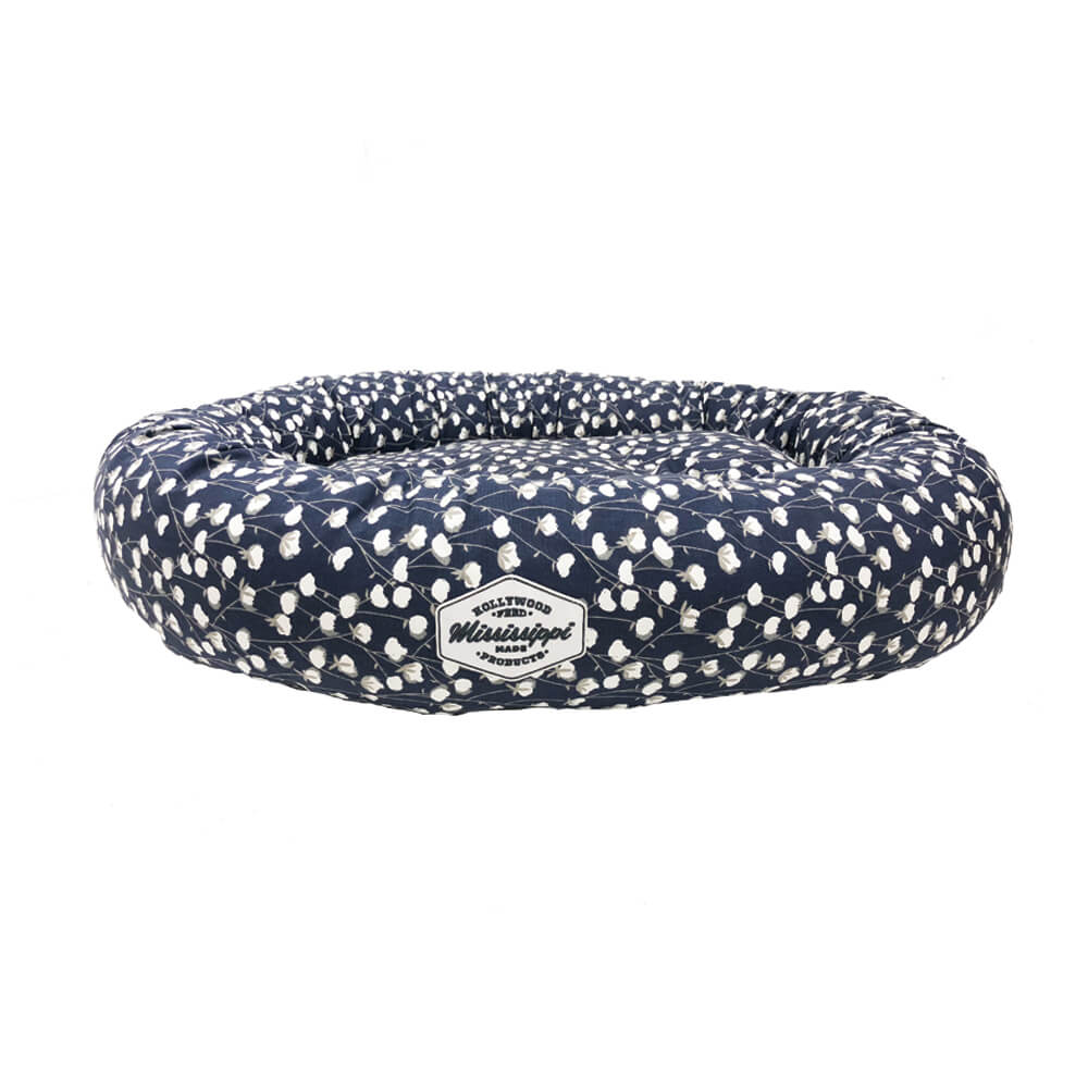 Hollywood feed mississippi made donut bed - cottonbelt navy