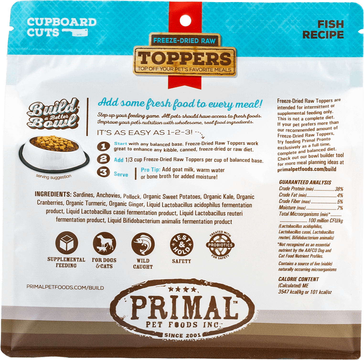primal freeze dried meal topper fish