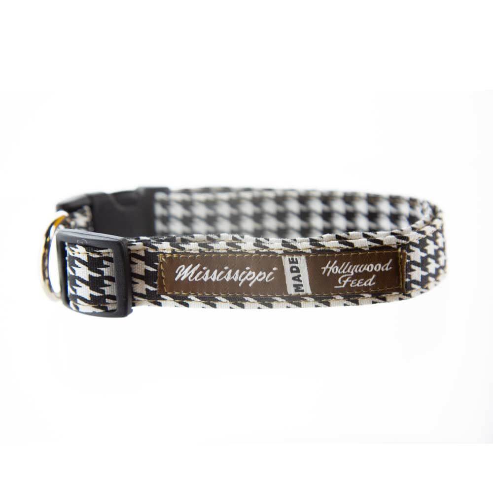 Hollywood feed mississippi made dog collar - houndstooth