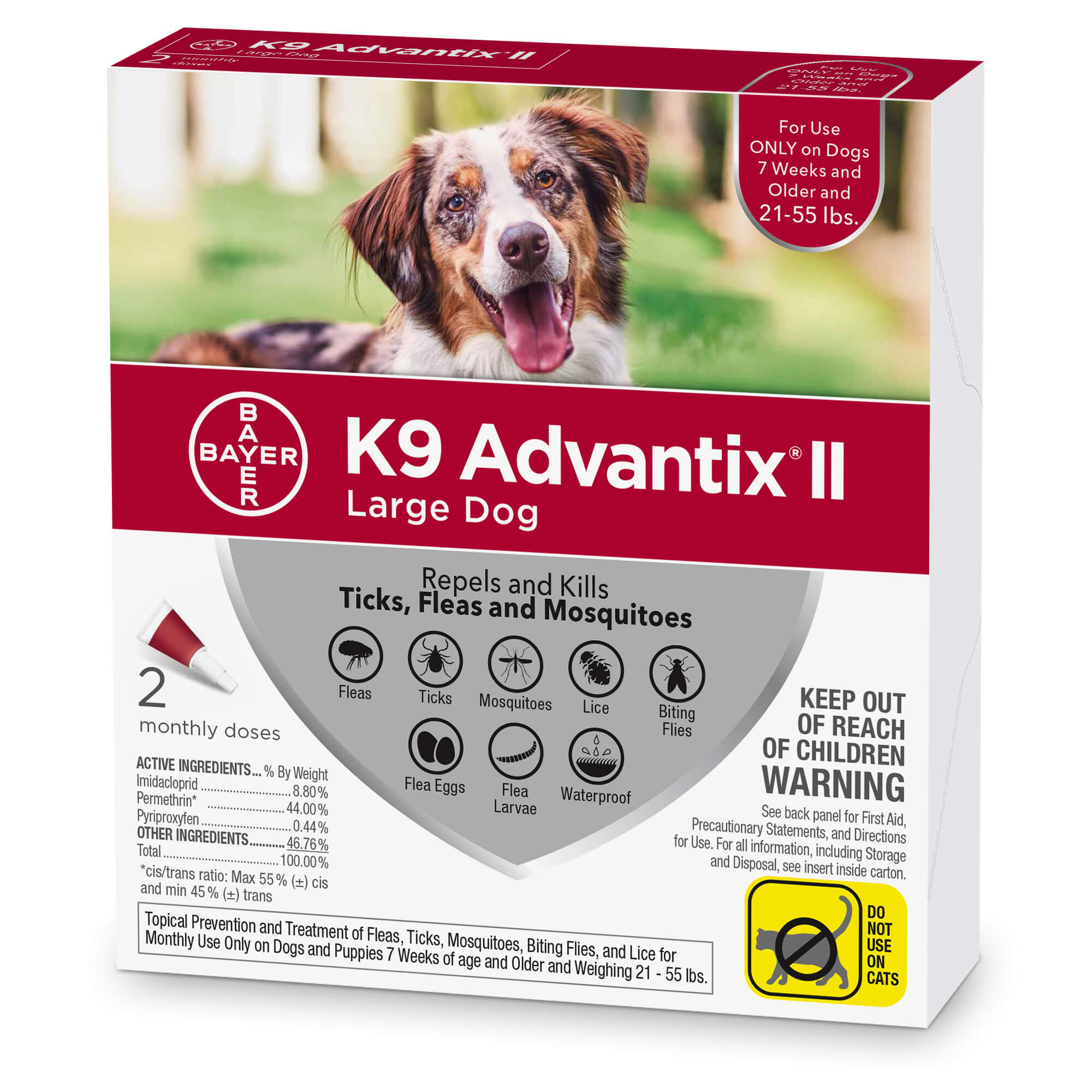 Elanco K( Advantix II - Flea, Tick, & Mosquito Prevention - Large Dog