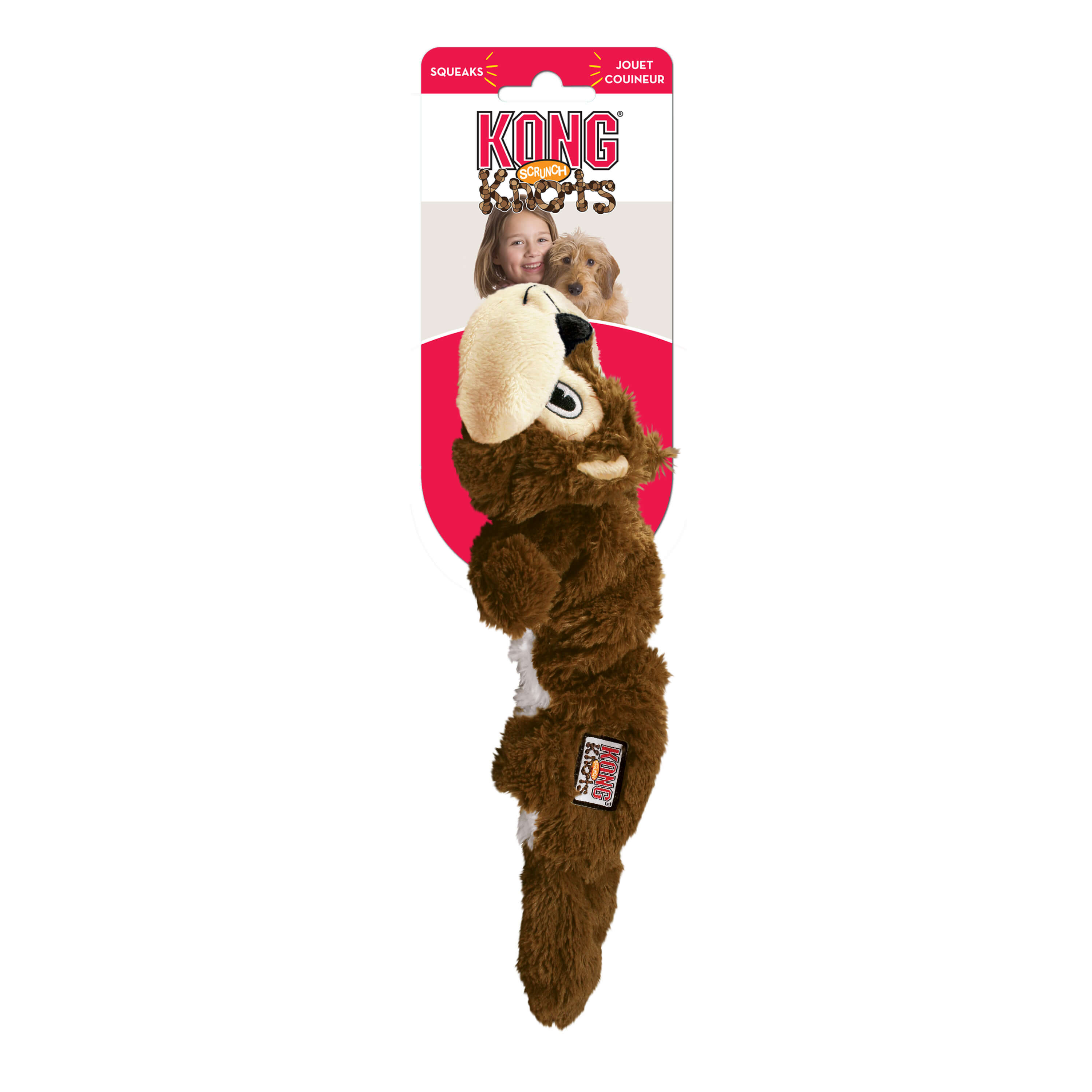 Kong dog toy - scrunch knots squirrel