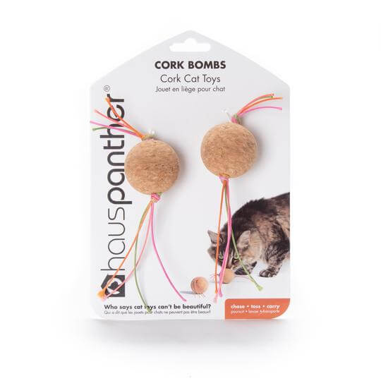Hauspanther cat toy - cork bombs zest