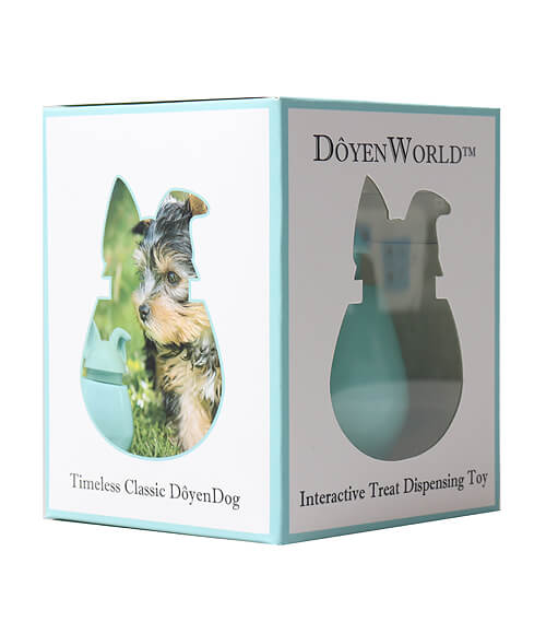 Doyenworld treat dispensing toy - doyenbunny tealberry in the packaging