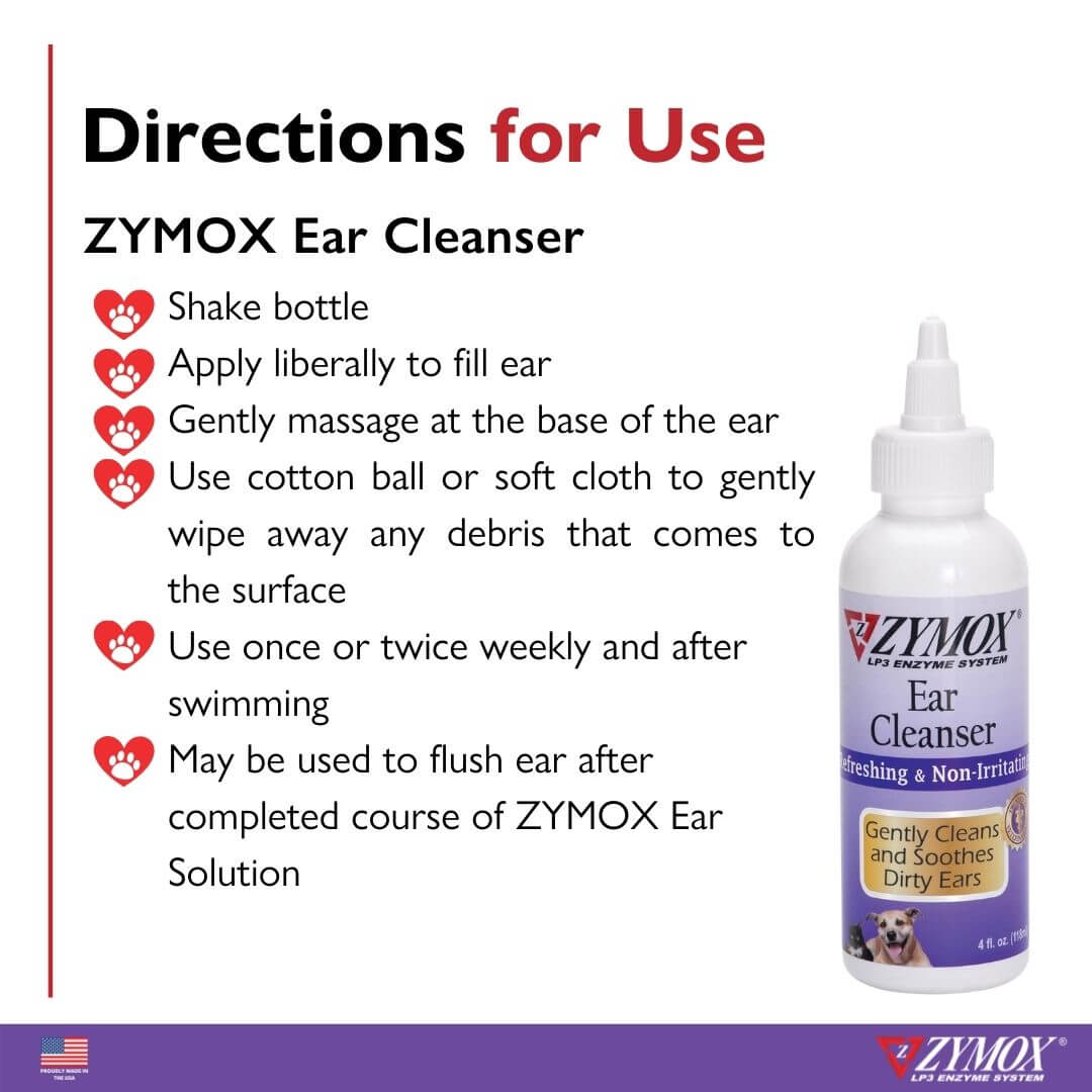ZYMOX Ear Cleanser Directions for use