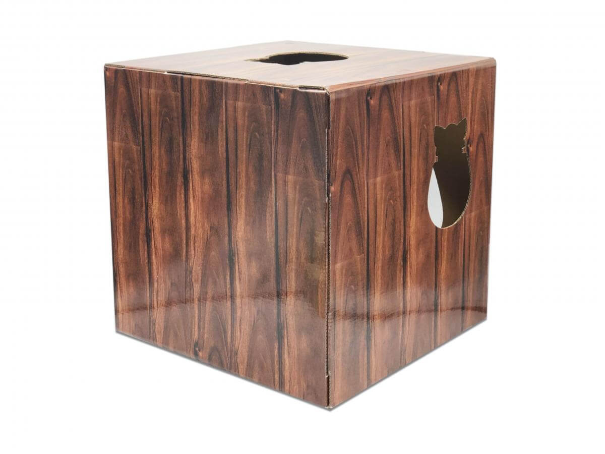 Back of doyenworld cat hide - doyencat funbox wood