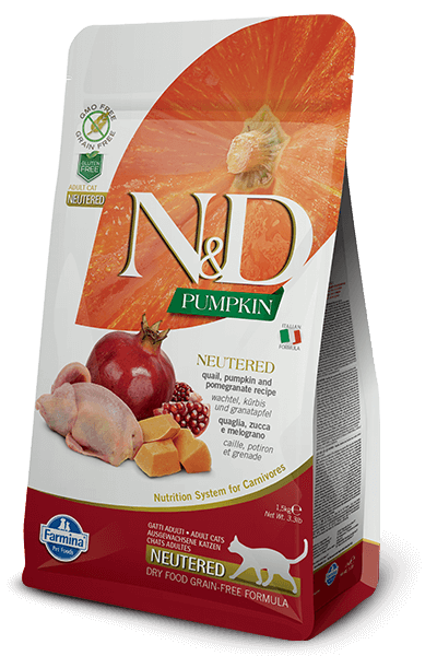 farmina n&d pumpkin neutered dry cat food formula