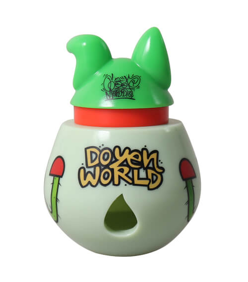 Back of doyenworld treat dispensing toy - goop massta