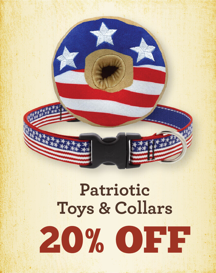 20% off Patriotic Toys & Collars