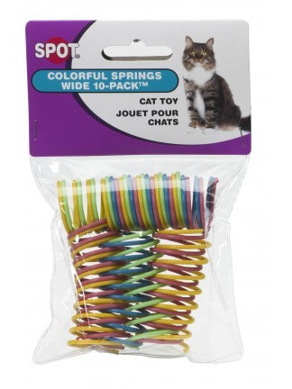 ethical pet cat toy colorful springs 10 pack package