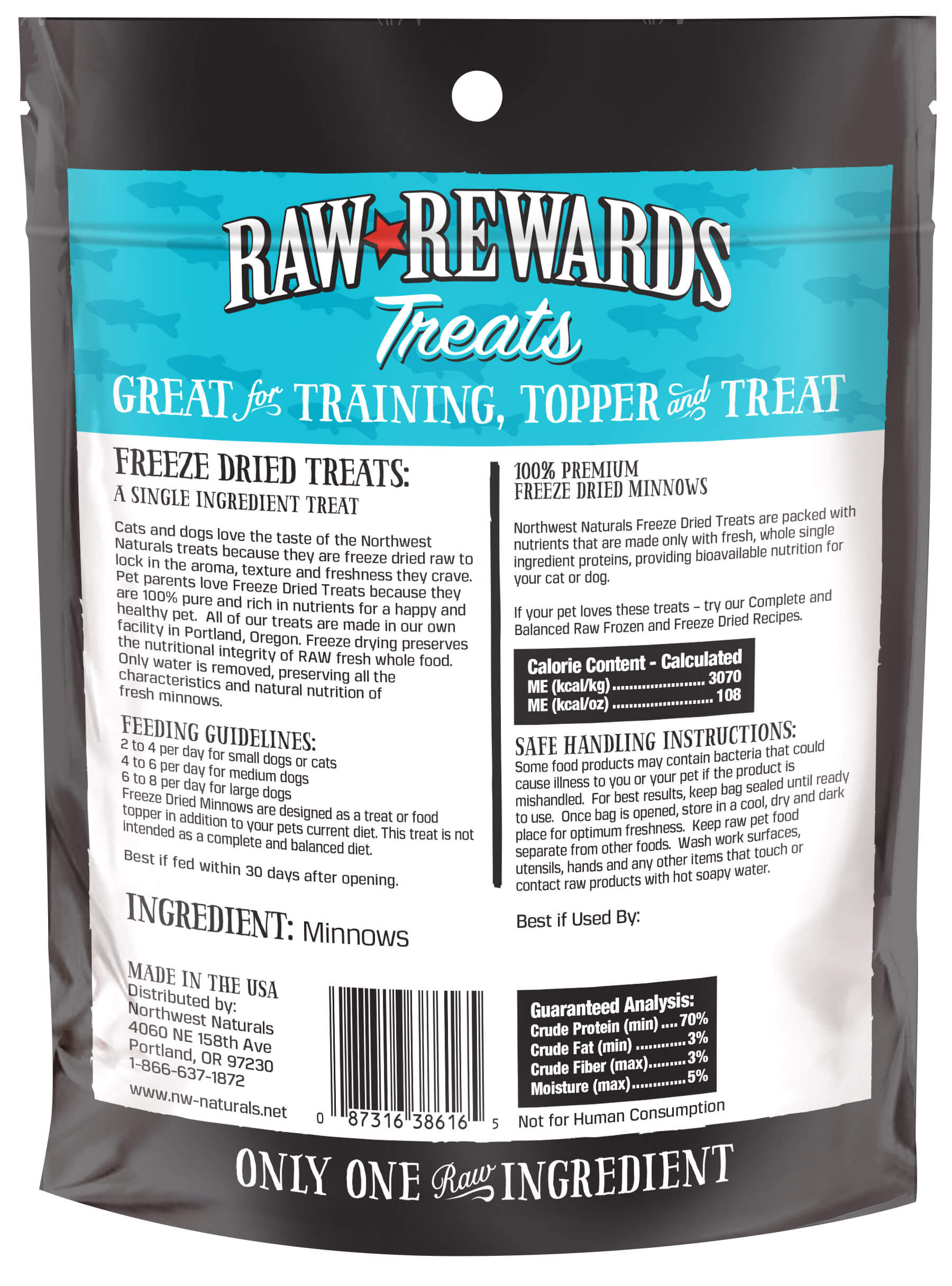 Northwest Naturals - Freeze Dried Pet Treat - Minnows