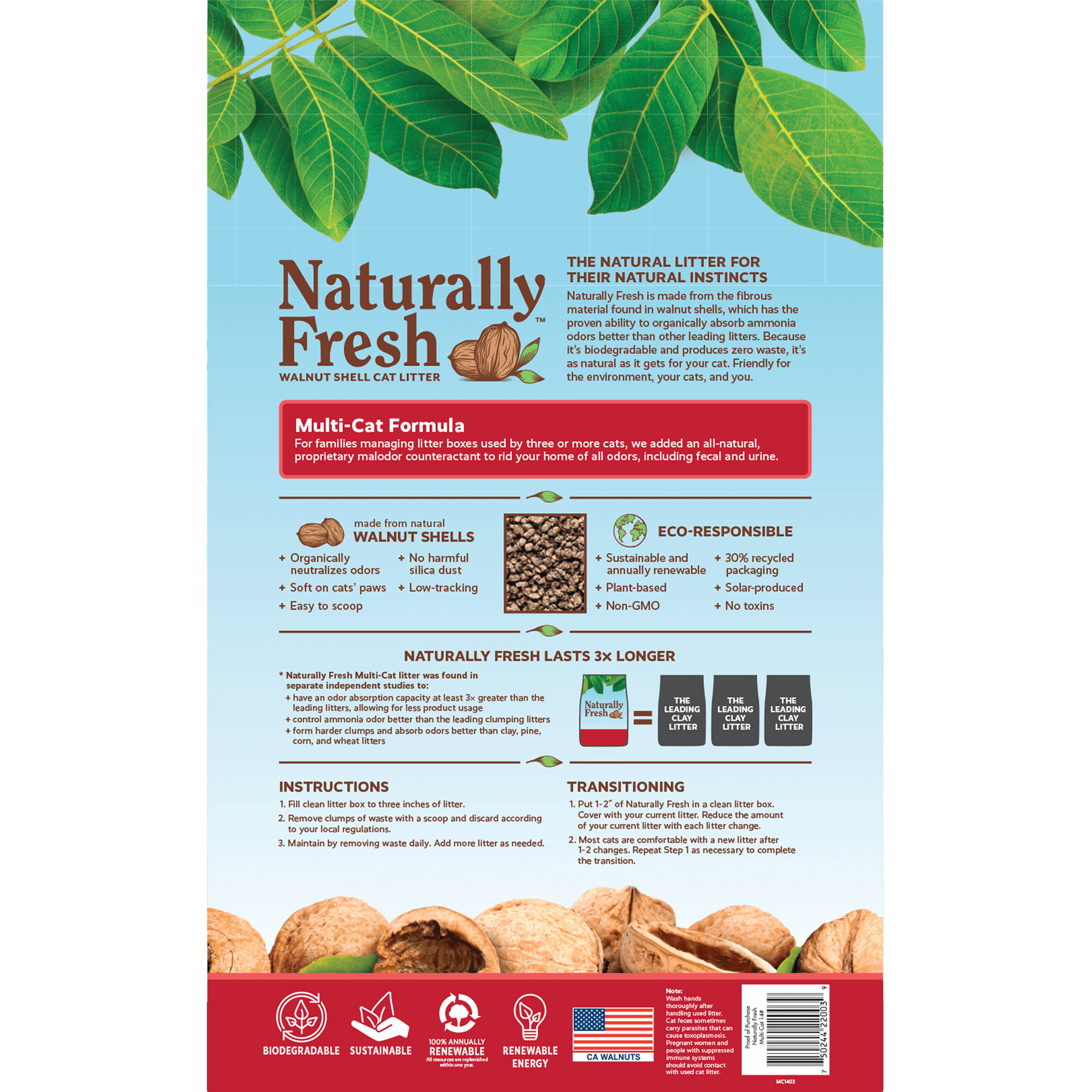 Naturally Fresh - Cat Litter - Multi-Cat Clumping