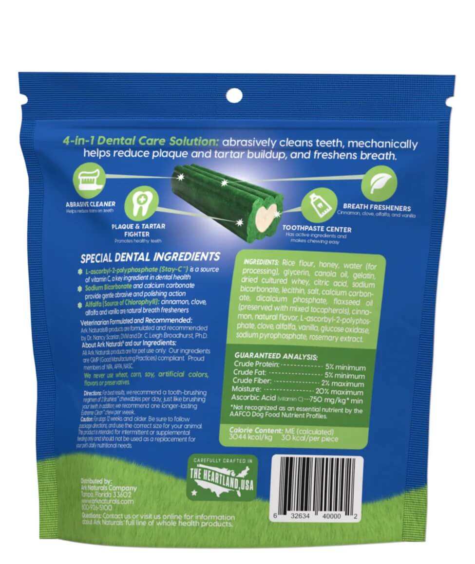 ark naturals brushless toothpaste small back of bag