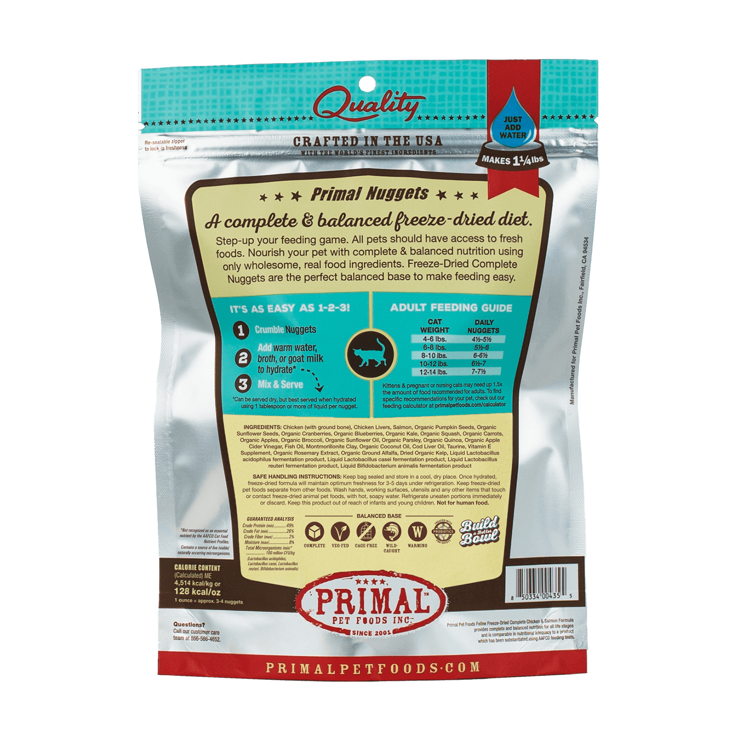 Primal Freeze-dried nuggets chicken and salmon