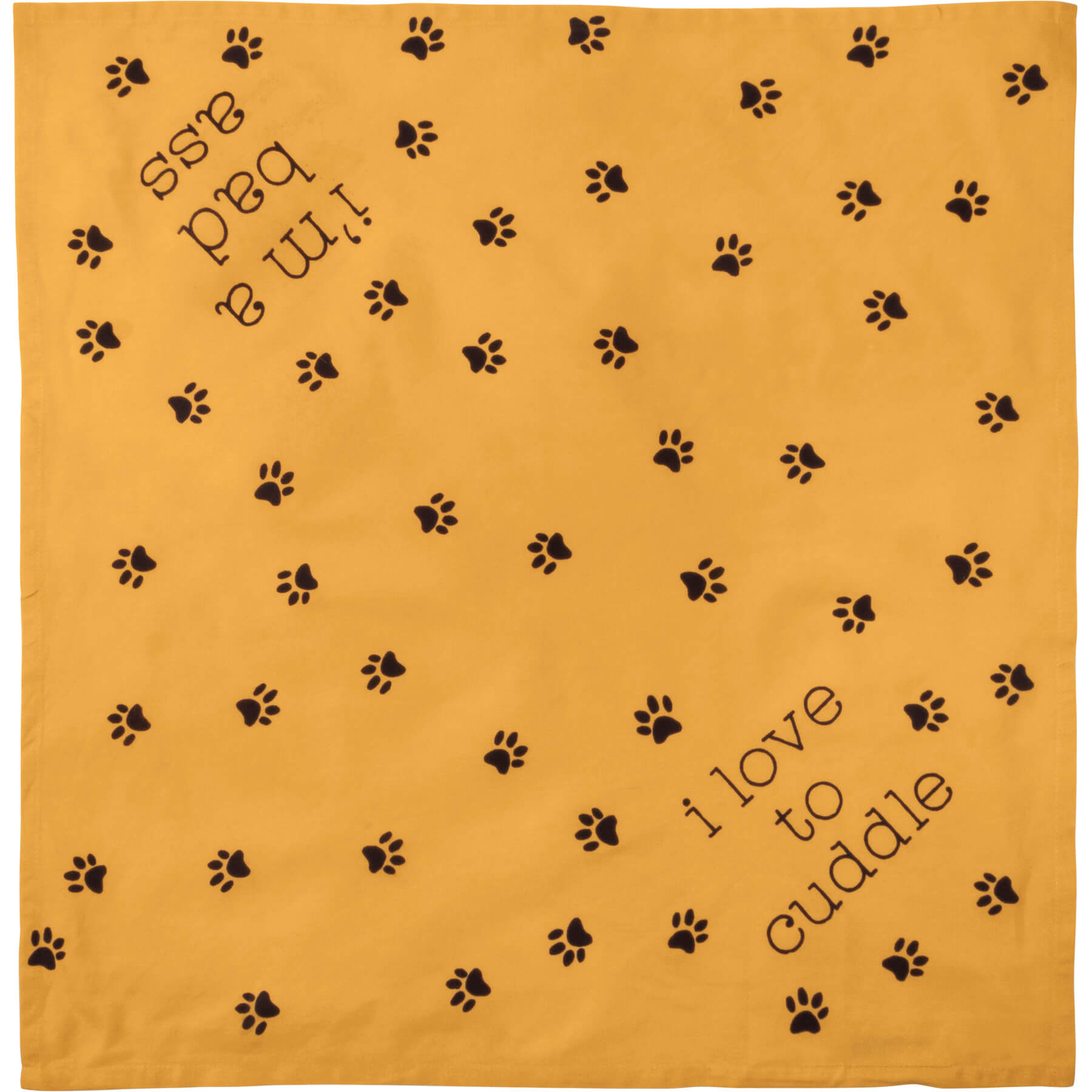 Primitives by Kathy - Dog Bandana- I'm Bad/Love to Cuddle