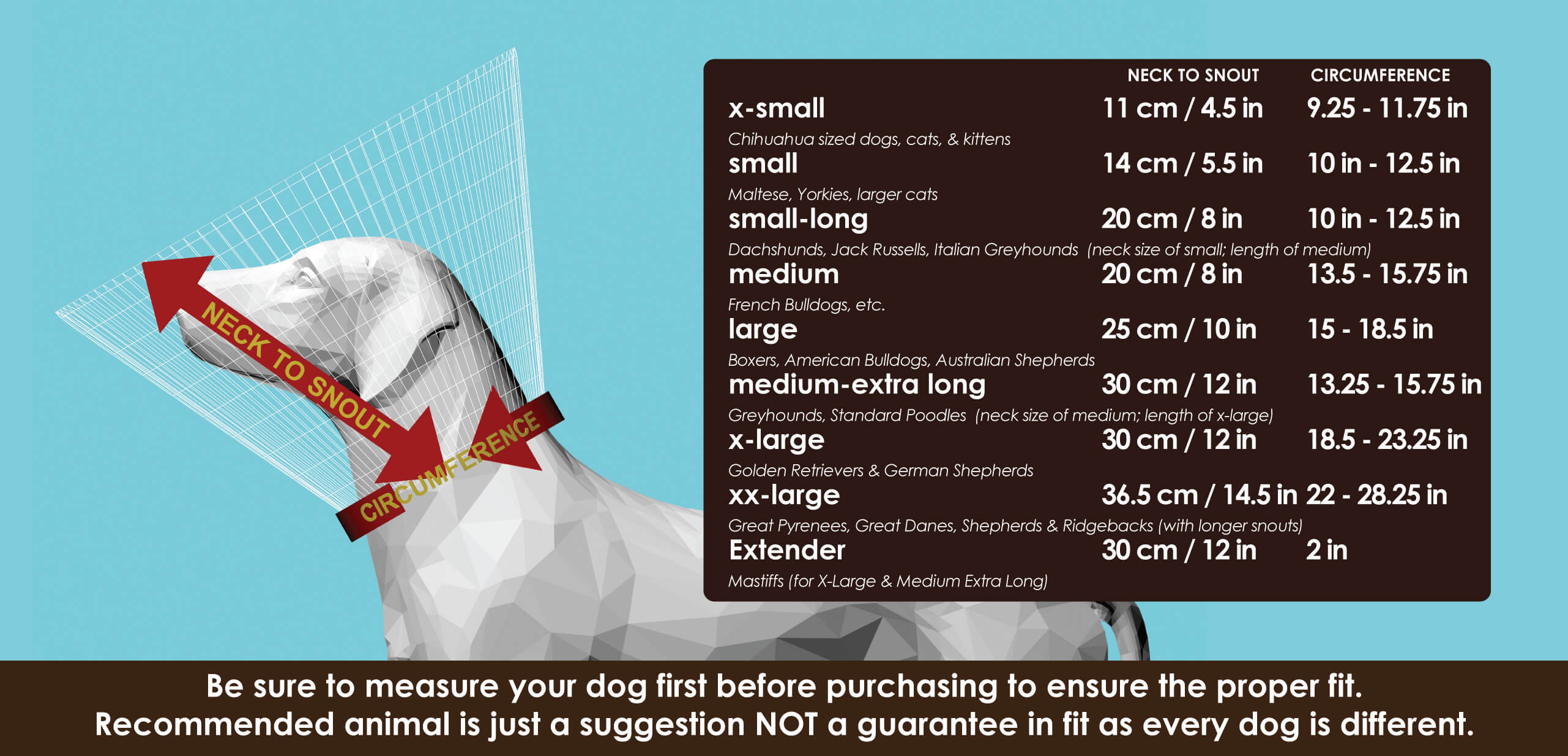 all four paws comfy collar sizing chart
