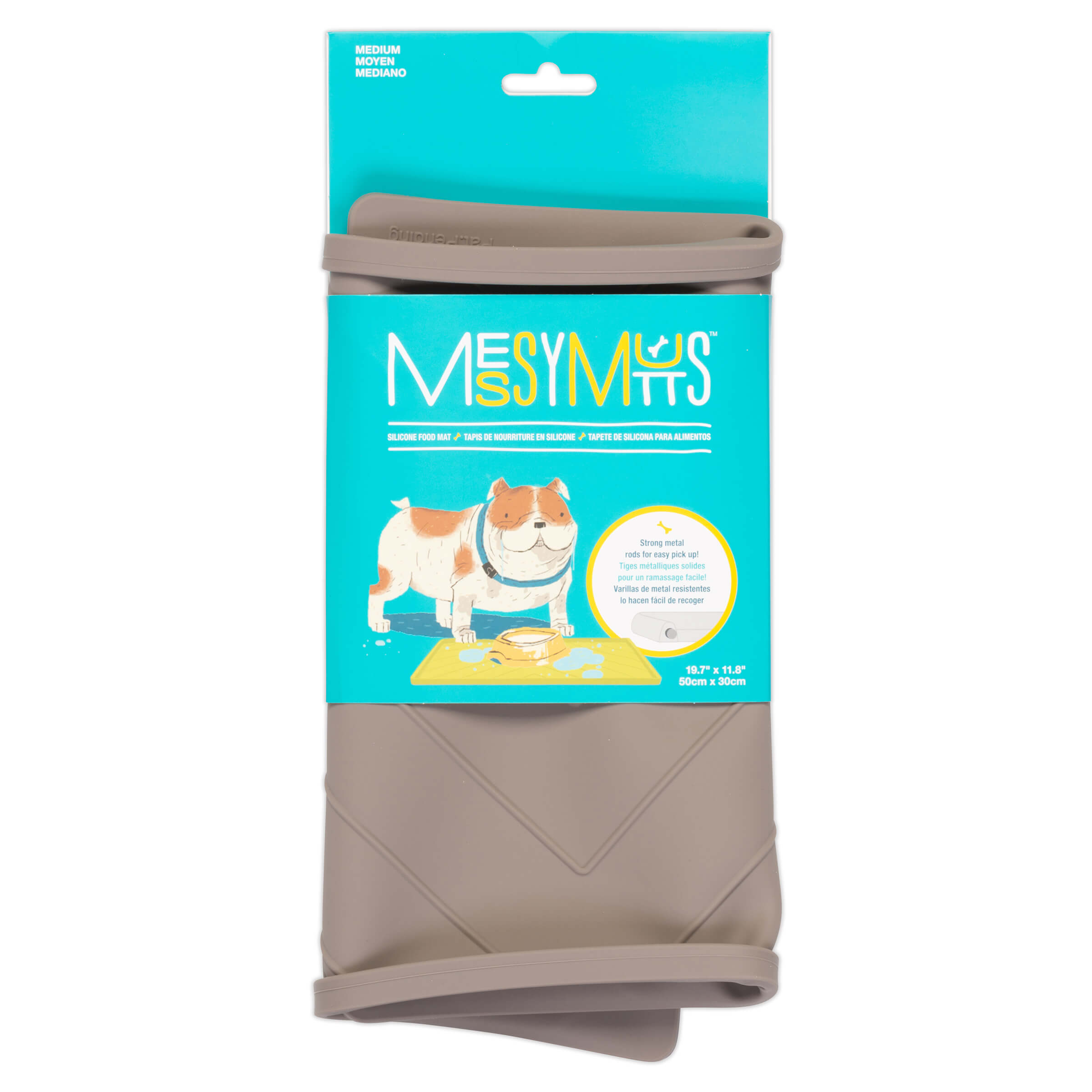 Messy Mutts - Silicone Food Mat with Metal Sides