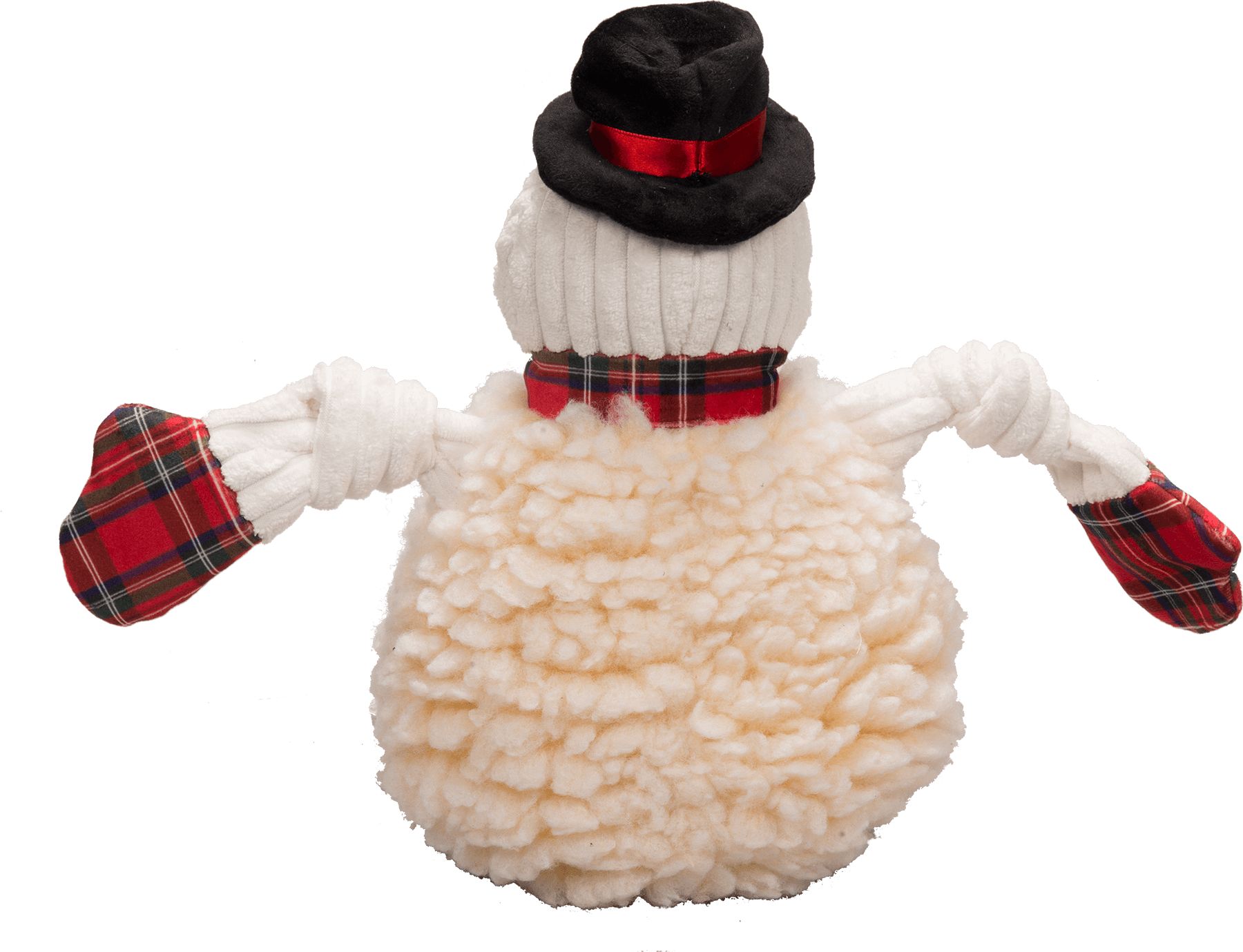 HuggleHounds FlufferKnottie Snowman dog toy back