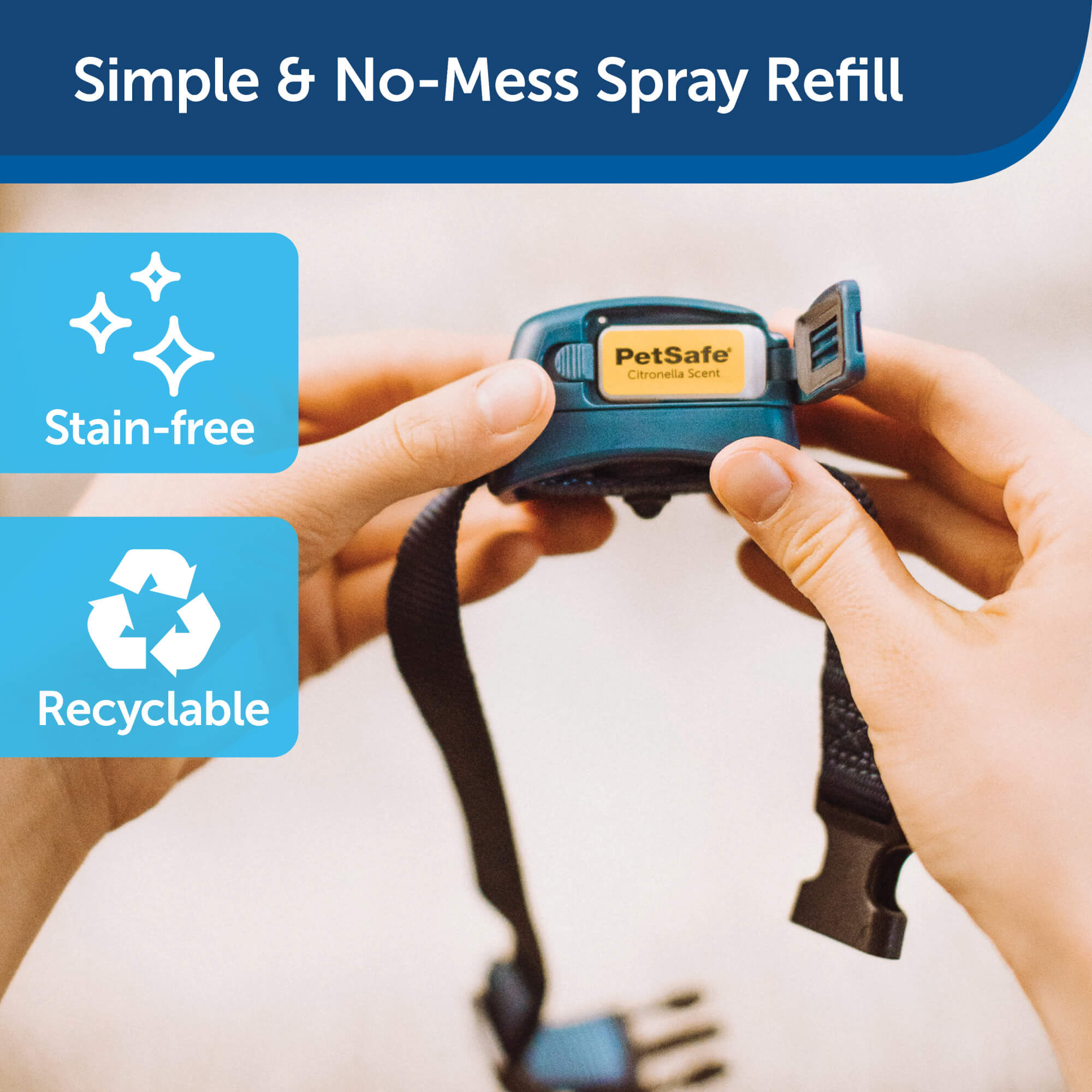 Simple and no-mess spray refill
