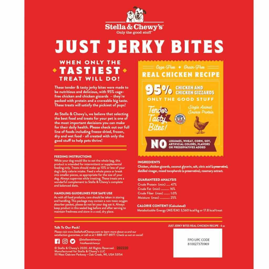 Stella & Chewy's - Dog Treats - Chicken Jerky Bites