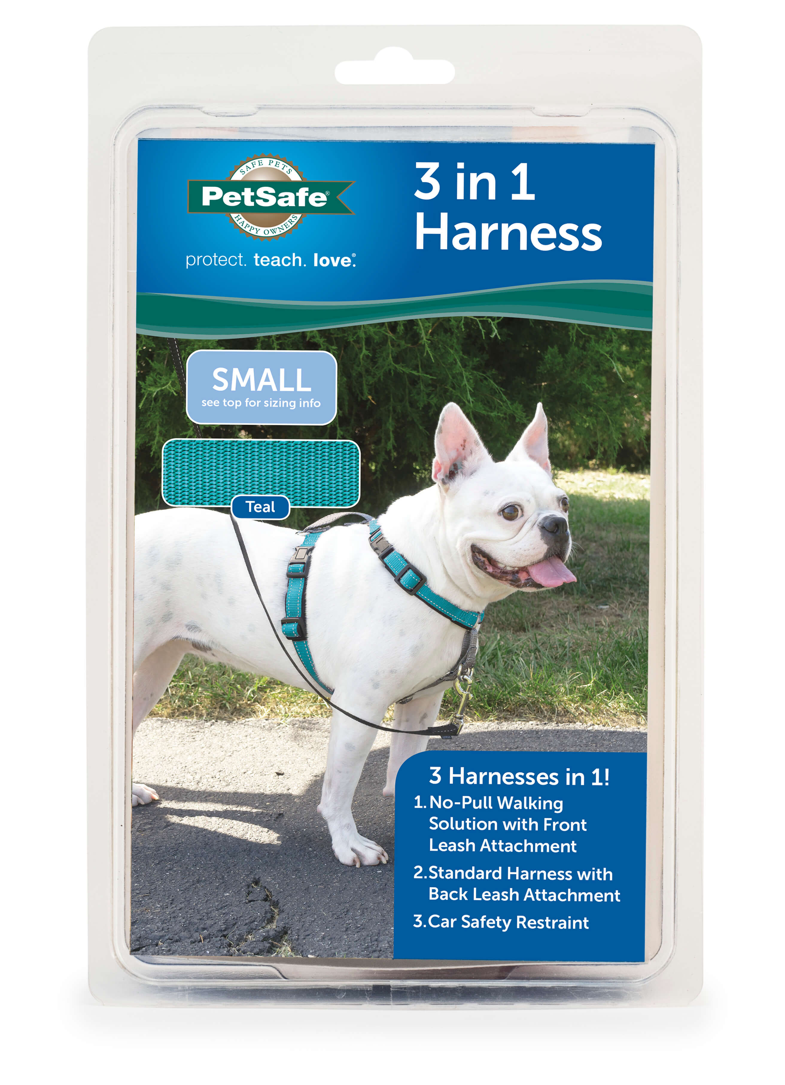 PetSafe 3 in 1 teal dog harness small